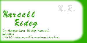 marcell rideg business card